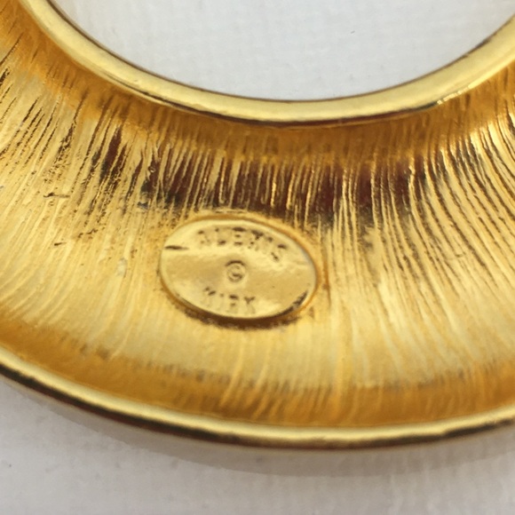 Vintage Alexis Kirk Thin Blush Pink Leather Belt Large Gold Buckle - Picture 4 of 12